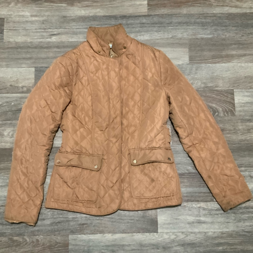Chic Brown Quilted Coat Jacket
